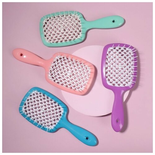 Расческа гребень для волос для стрижек и укладки парикмахерская универсальная для мокрых и сухих волос массажная широкая вентилируемая 83 х 20 см цвет микс 616₽