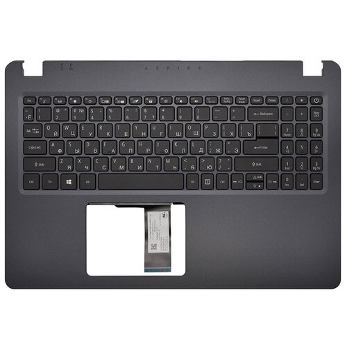 фото Клавиатура для ноутбука acer aspire 5 a515-43g черная топ-панель с подсветкой
