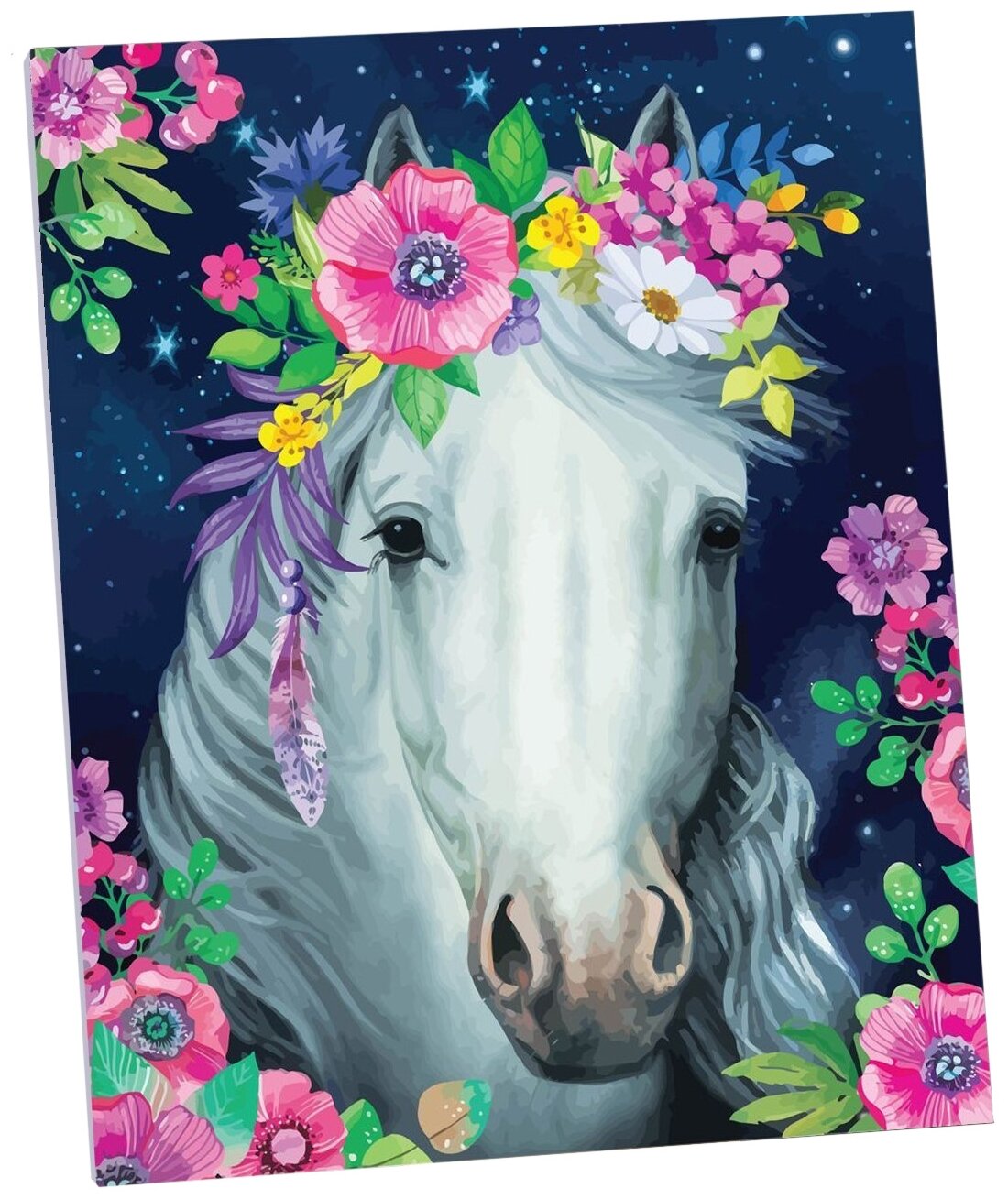 Картина по номерам на холсте с подрамником Лошадь Школа талантов - фото №3