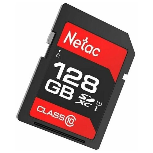 Карта памяти Netac P600 128ГБ SDXC U1 up to 80MB/s карта памяти sandisk sdxc 64 гб class 10 uhs i r w 120 10 мб с черный