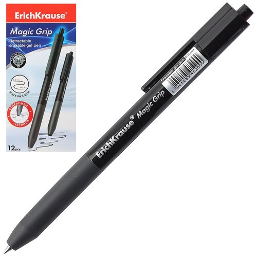 ErichKrause Ручка гелевая автоматическая Magic Grip 0.5 мм, 1 шт.