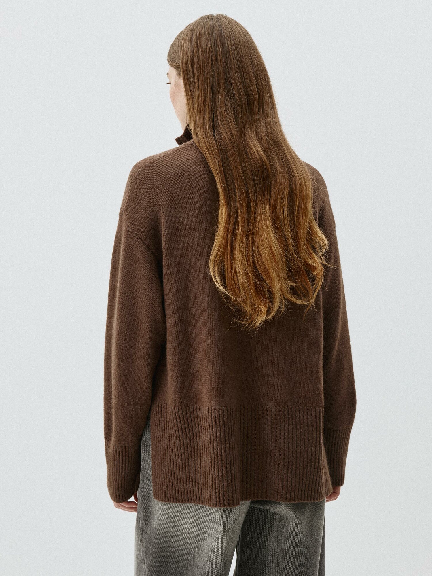 Джемпер Sela, размер L INT, темно-коричневый — фото 1