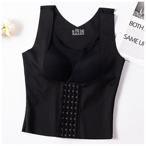 фото Утягивающий женский корректирующий корсет-майка для талии и коррекции осанки, бежевый xl baziator