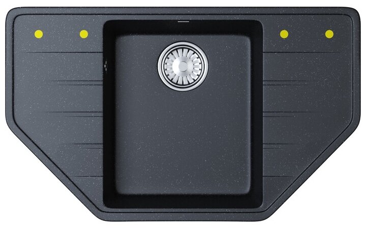Мойка ZX-GM 13 угловая, черная 480*800*180 мм - фотография № 2