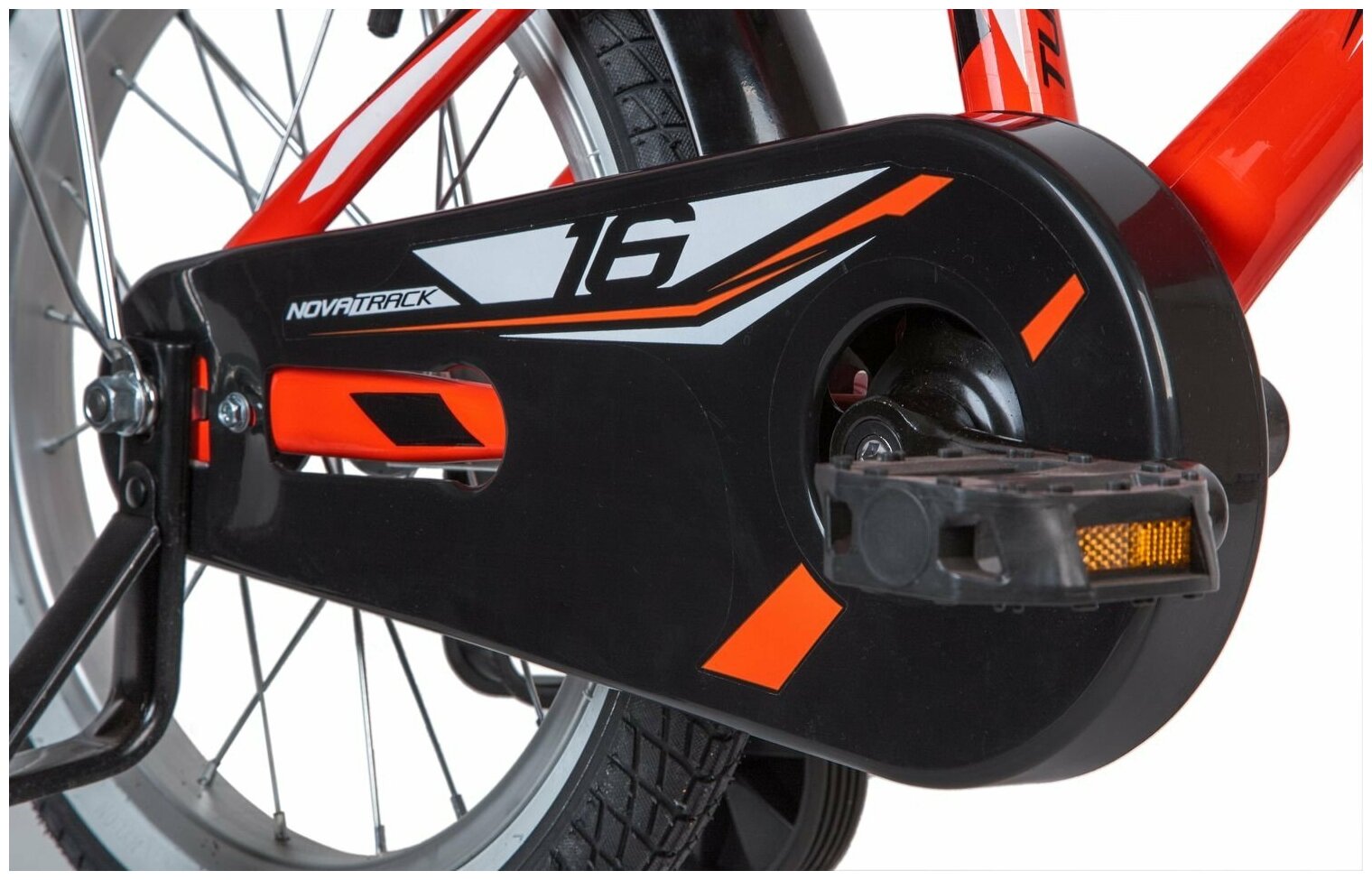 Велосипед Novatrack Turbo городской рам.:10.5" кол.:16" красный/черный 11кг (167TURBO.RD20) - фото №4