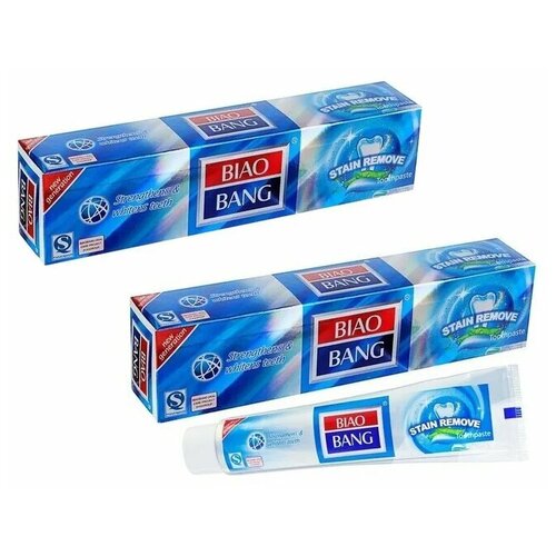 Купить Biao Bang зубная паста от зубного камня, от зубного налета, бактерицидная, отбеливающая, 200 г*2 шт., Зубная паста