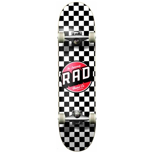 фото Скейтборд rad checkers dude crew complete 8" black/white ss21