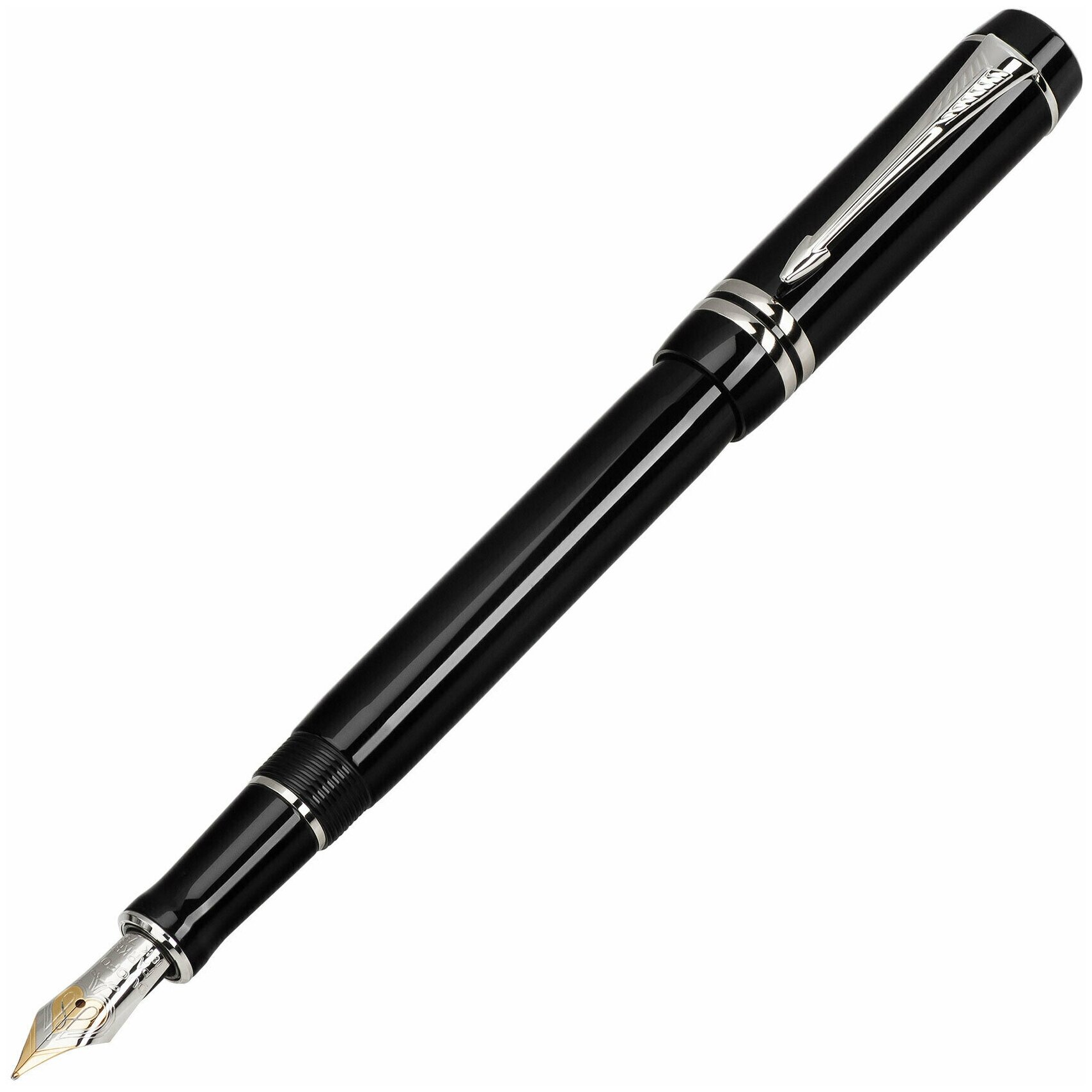 Перьевая ручка PARKER (Паркер) Duofold Black Platinum (S0690580),(S0690560)