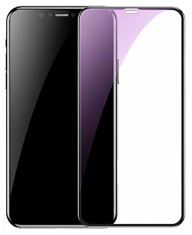 Защитное стекло Baseus (SGAPIPH65-HE01) для iPhone Xs Max (Black) - фото №1