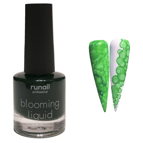 Купить Краска для акварельного дизайна Runail Professional Blooming Liquid №6211 зеленый неон
