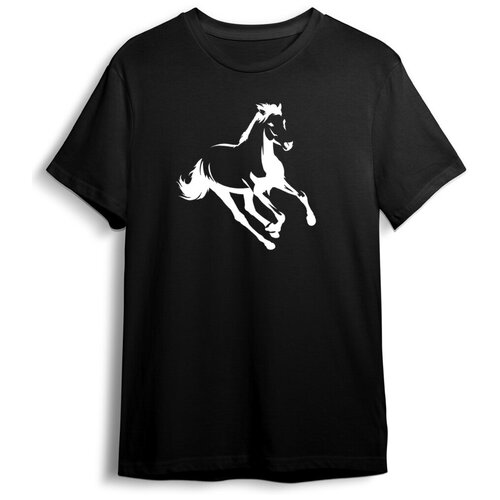 фото Футболка сувенирshop "лошадь/конный спорт" черная xl сувенир shop