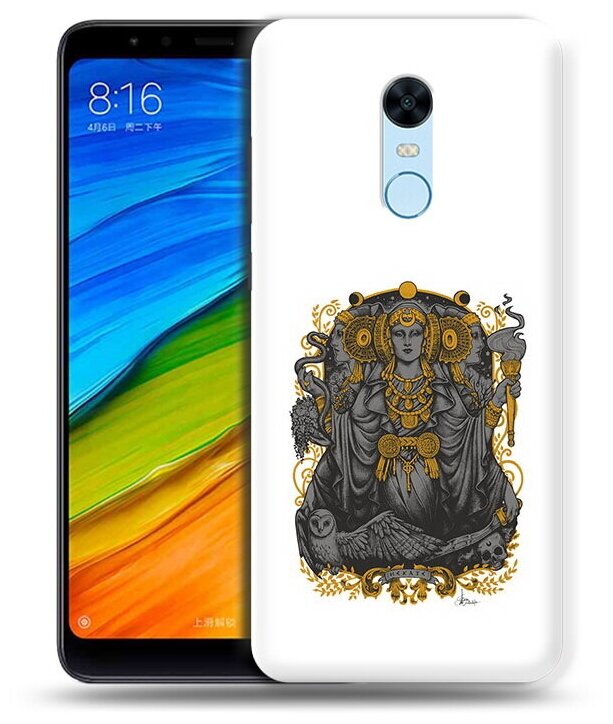 Чехол задняя-панель-накладка-бампер MyPads божество с золотыми элементами для Xiaomi Redmi 5 Plus противоударный