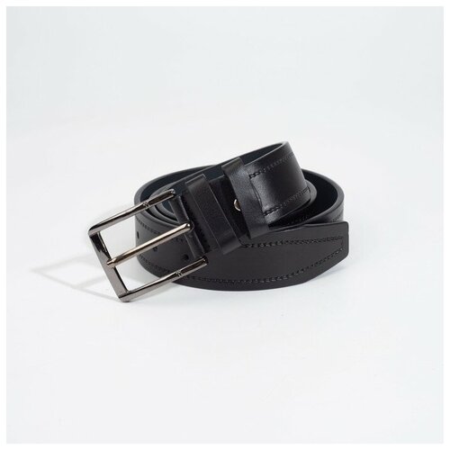 фото Ремень ширина 4 см винт пряжка металл цвет чёрный нет бренда