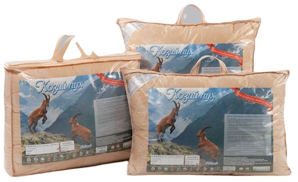 фото Подушка г. Иваново 50х70 "козий ПУХ" стеганая ООО "Славянка-Текстиль" (микрофайбер) Модель: 1