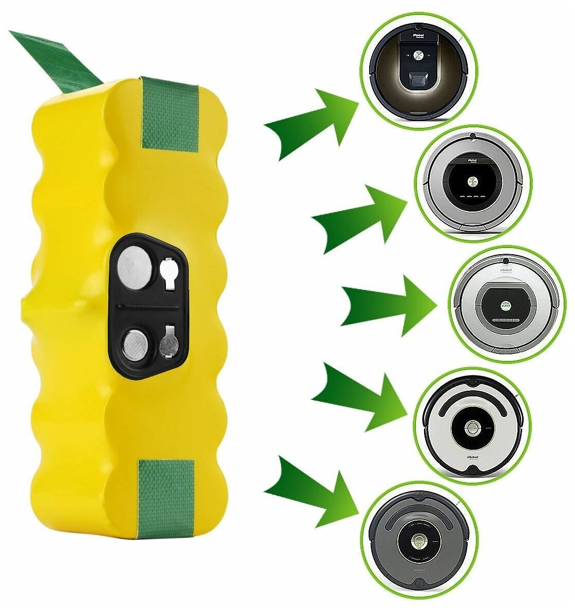 Аккумулятор для робота-пылесоса iRobot Roomba, 14,4V 4500 mAh Ni-MH Для Айробот Румба моделей 500, 510, 530,, 540, 550, 560, 570, 580, 600, 700, R3 - фотография № 3