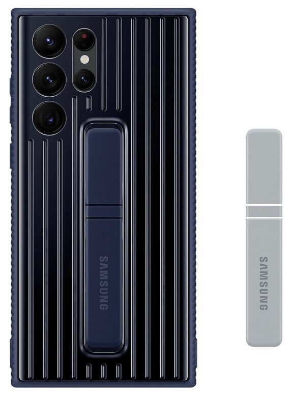 Чехол Samsung Protective Standing Cover S22 Ultra, тёмно-синий