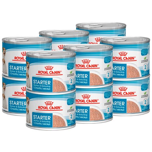 Влажный корм для кормящих собак и щенков Royal Canin Starter Mousse 12 уп. х 1 шт. х 195 г