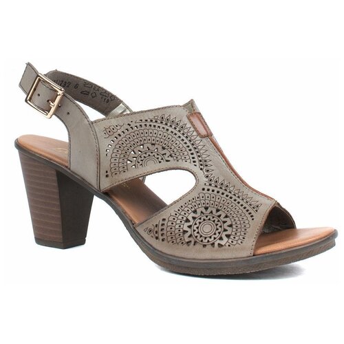 фото Босоножки rieker, размер 41, коричневый