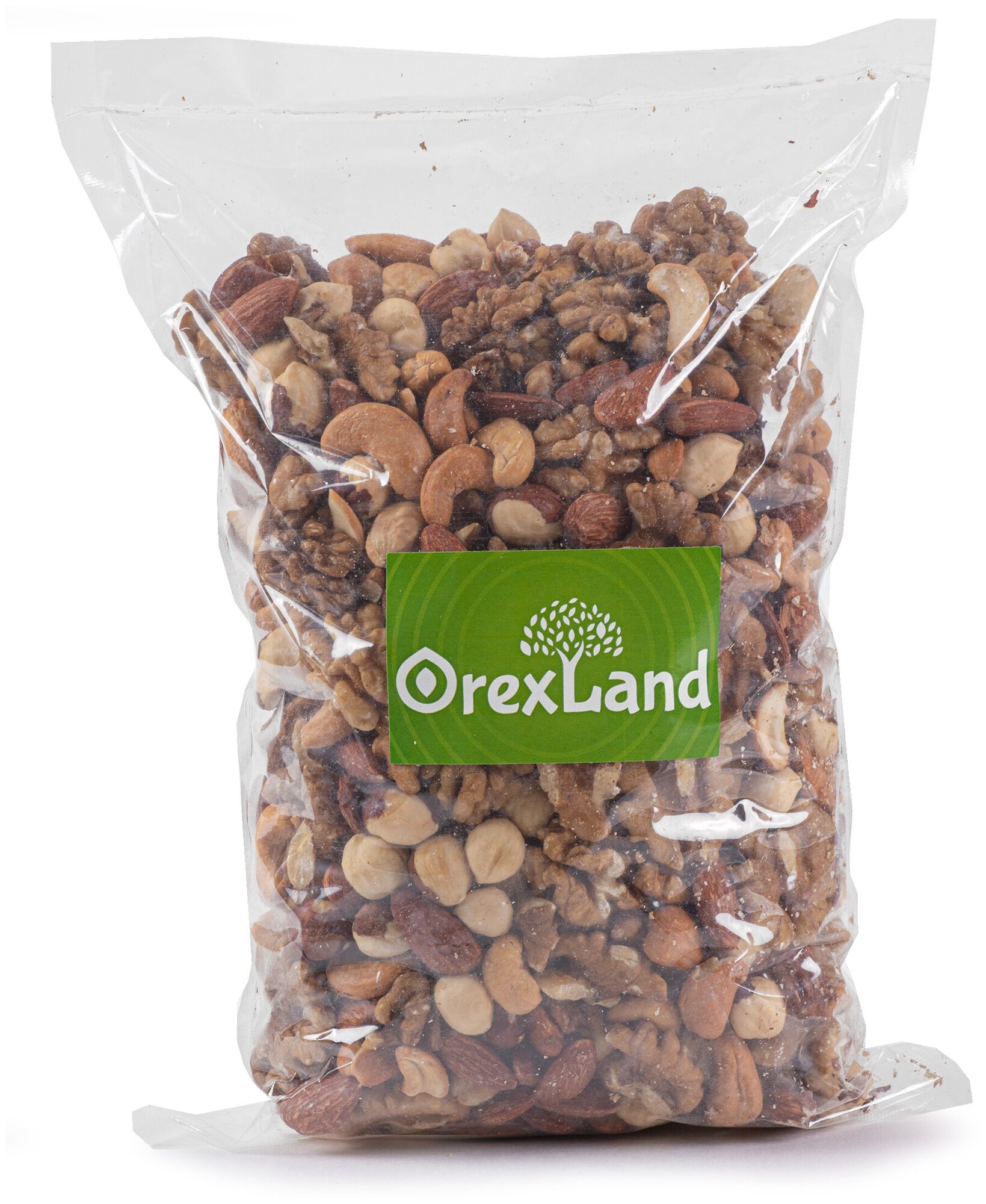 Смесь жареных орехов 1 кг (кешью, фундук, миндаль, грецкий орех), Orexland - фотография № 4