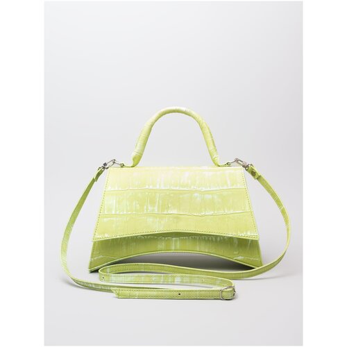 фото Сумка из кожи лимонного цвета кроко smb