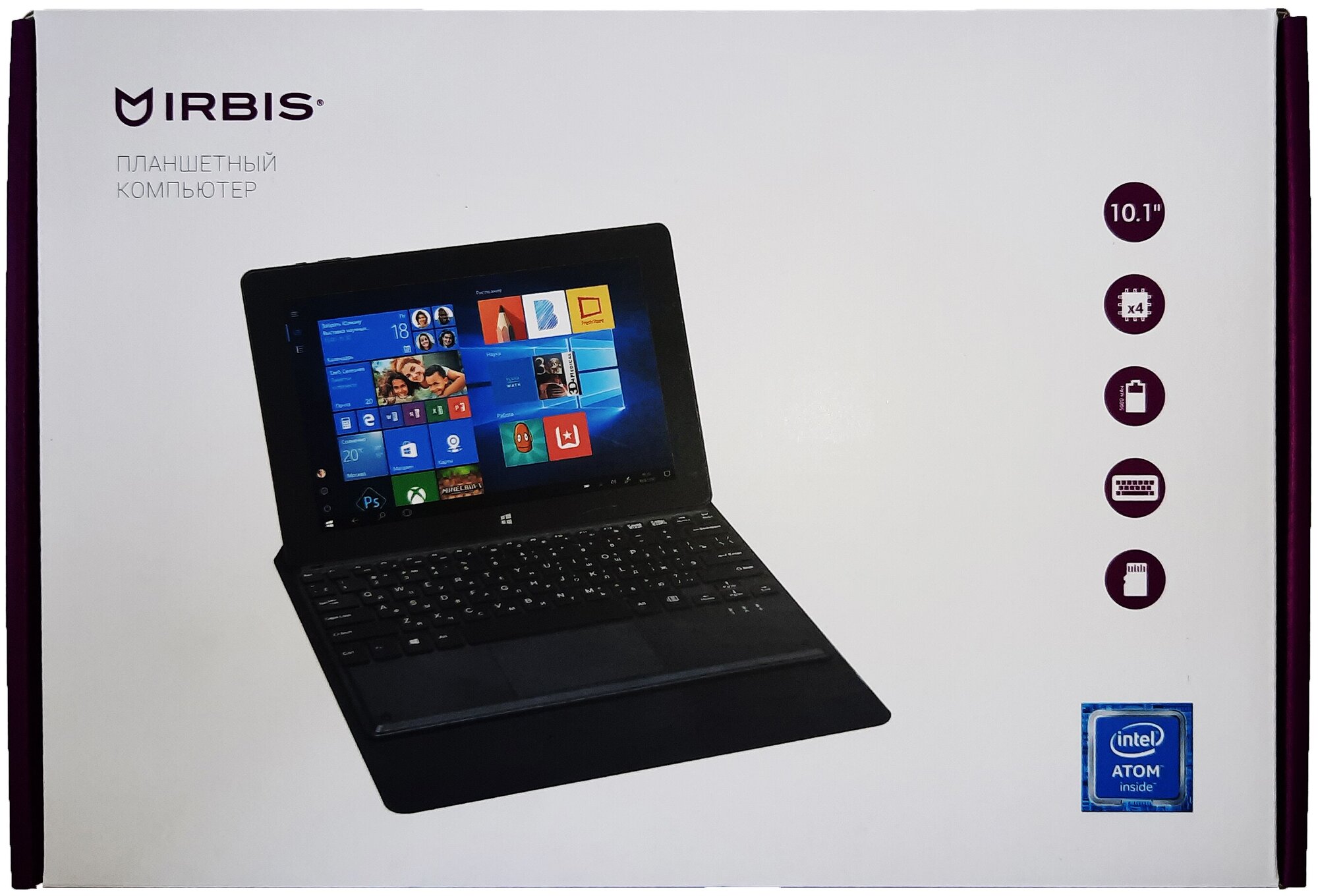 Планшет с клавиатурой IRBIS TW86X черный