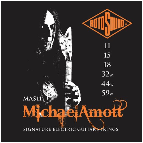 Струны для электрогитары 11-59 - ROTOSOUND Michael Amott Signature набор струн rotosound tru bronze tb11 1 уп
