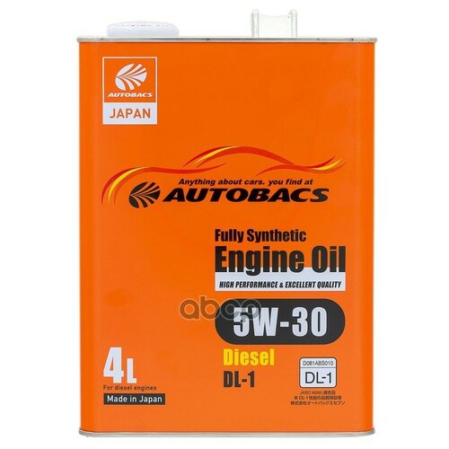 Масло моторное AUTOBACS ENGINE OIL FS DIESEL DL-1 5W-30 4л A00032642