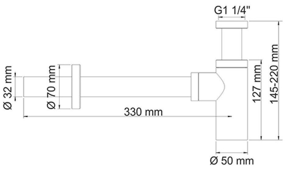 Сифон для раковины, хром, WasserKRAFT A070