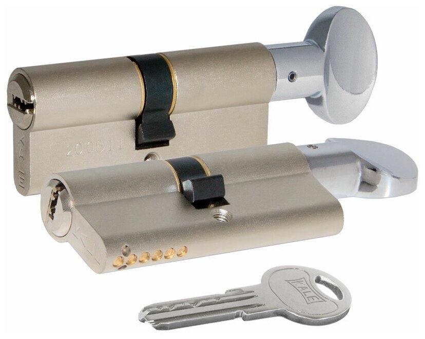 Цилиндровый механизм с вертушкой 164 SM/90 (40+10+40) mm никель 5 кл.