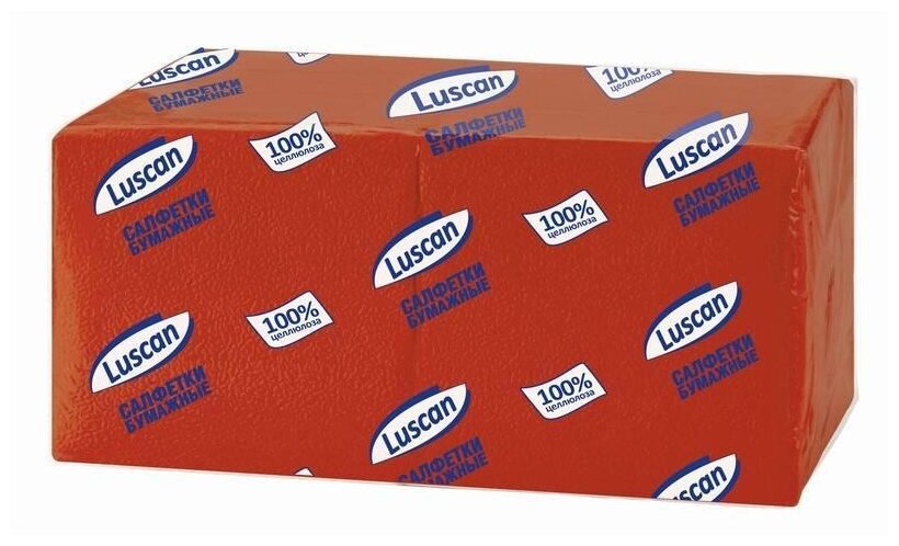Салфетки Luscan Profi Pack оранжевые, 400 листов, 1 пачка, бесцветный