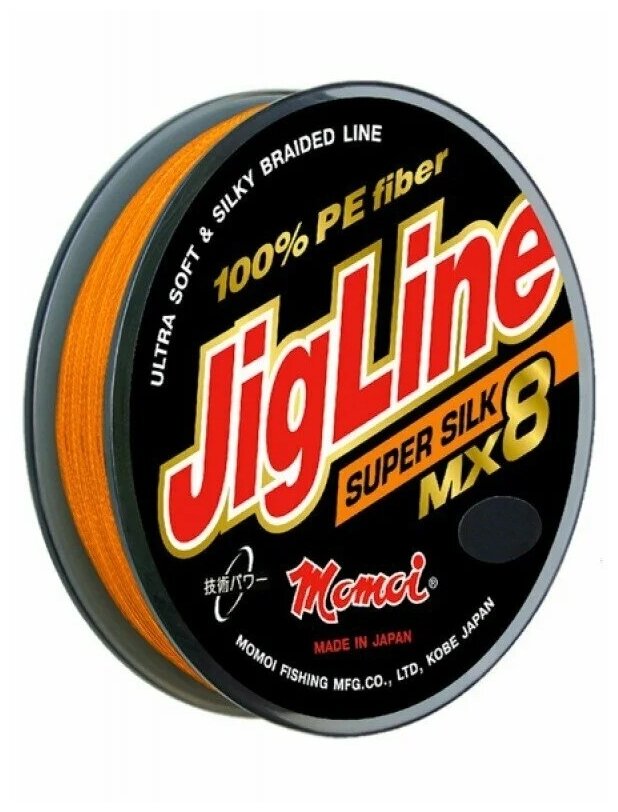 Плетеный шнур для рыбалки Momoi JigLine MX8 Super Silk 150м 027мм 23кг хаки