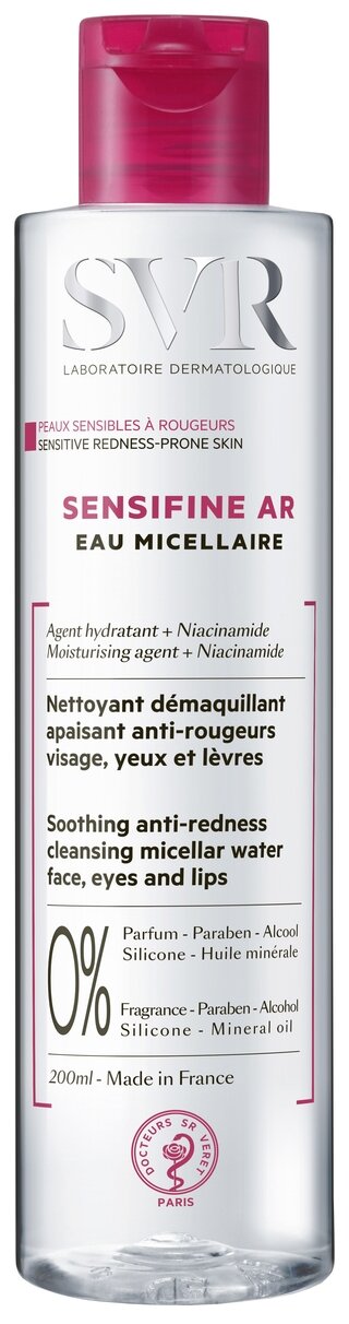 SVR мицеллярная вода для снятия макияжа Sensifine AR, 200 мл