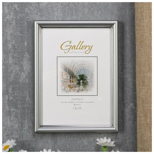 Фоторамка пластик Gallery 13х18 см 421 серебро (пластиковый экран)