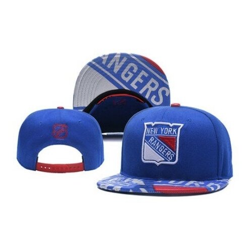 фото Хоккейная бейсболка (кепка) прямая nhl, цвет синий с красным, нью-йорк рейнджерс нет бренда