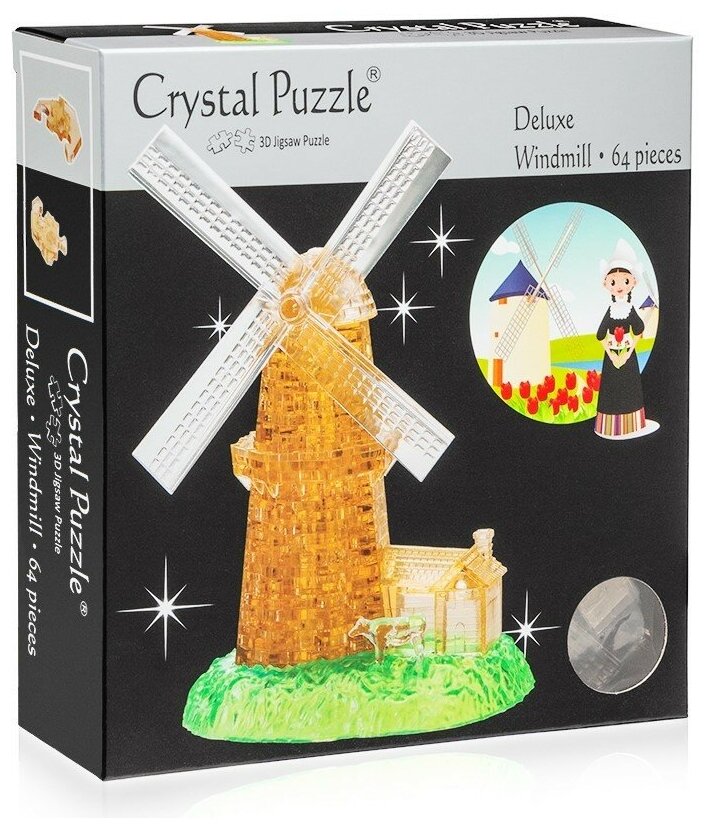 Головоломка 3D Crystal Puzzle Мельница - фото №8