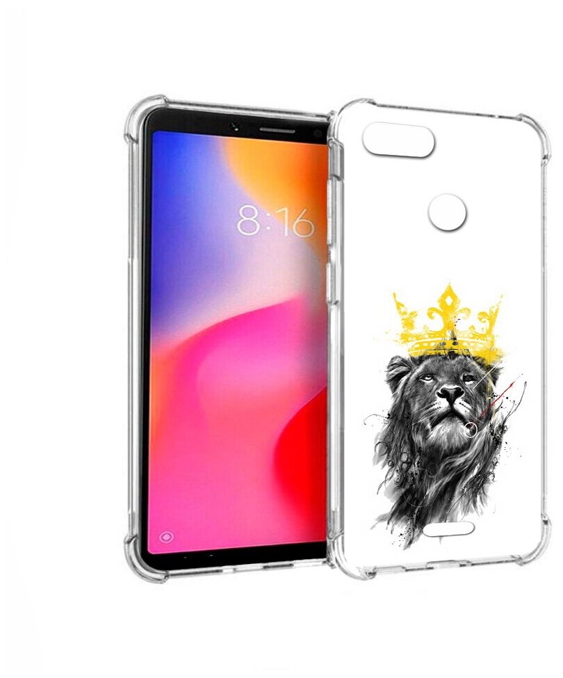 Чехол задняя-панель-накладка-бампер MyPads король-лев для Xiaomi Redmi 6 противоударный
