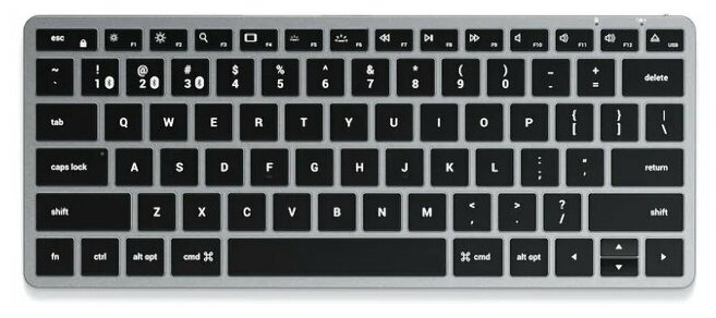 Беспроводная клавиатура Satechi Slim X1 Bluetooth Keyboard-RU. Раскладка - Русская. Цвет- Серый космос.