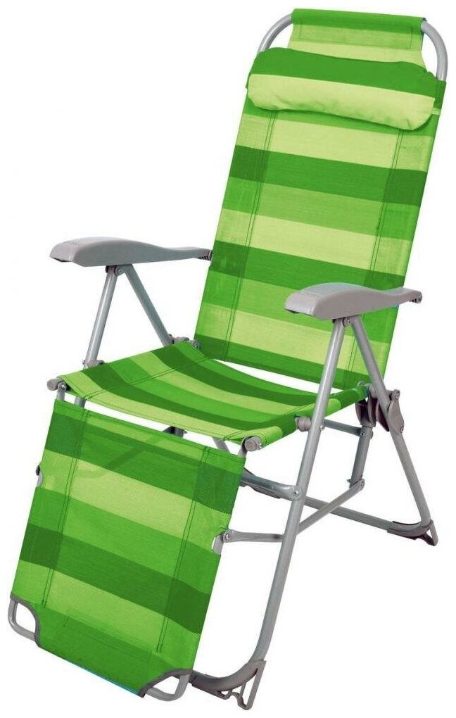 Кресло-шезлонг с подножкой складное 3 К3/З, зеленый