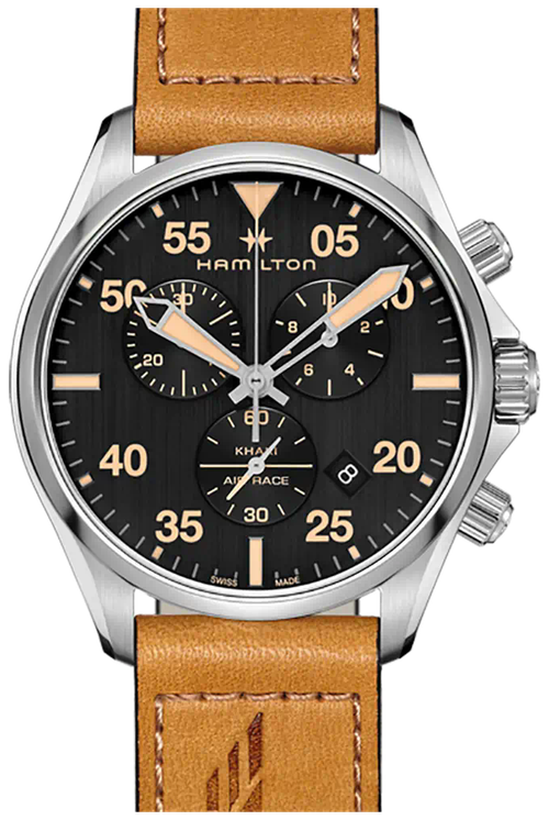 Наручные часы Hamilton Khaki Aviation, черный, серебряный