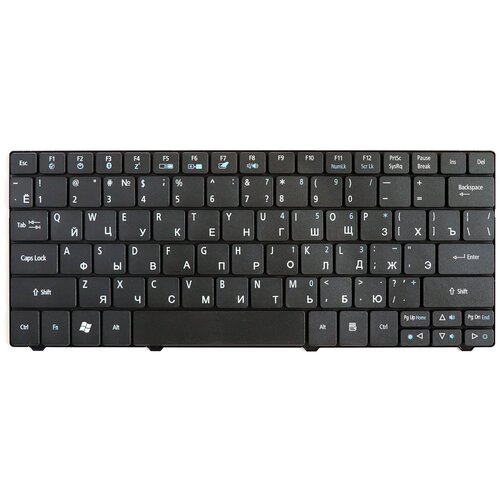 Клавиатура для ноутбука Acer Aspire 1810 1830T 1410 One 721 722 751 Series Плоский Enter Черная без рамки PN NSK-AQ00R 89000₽