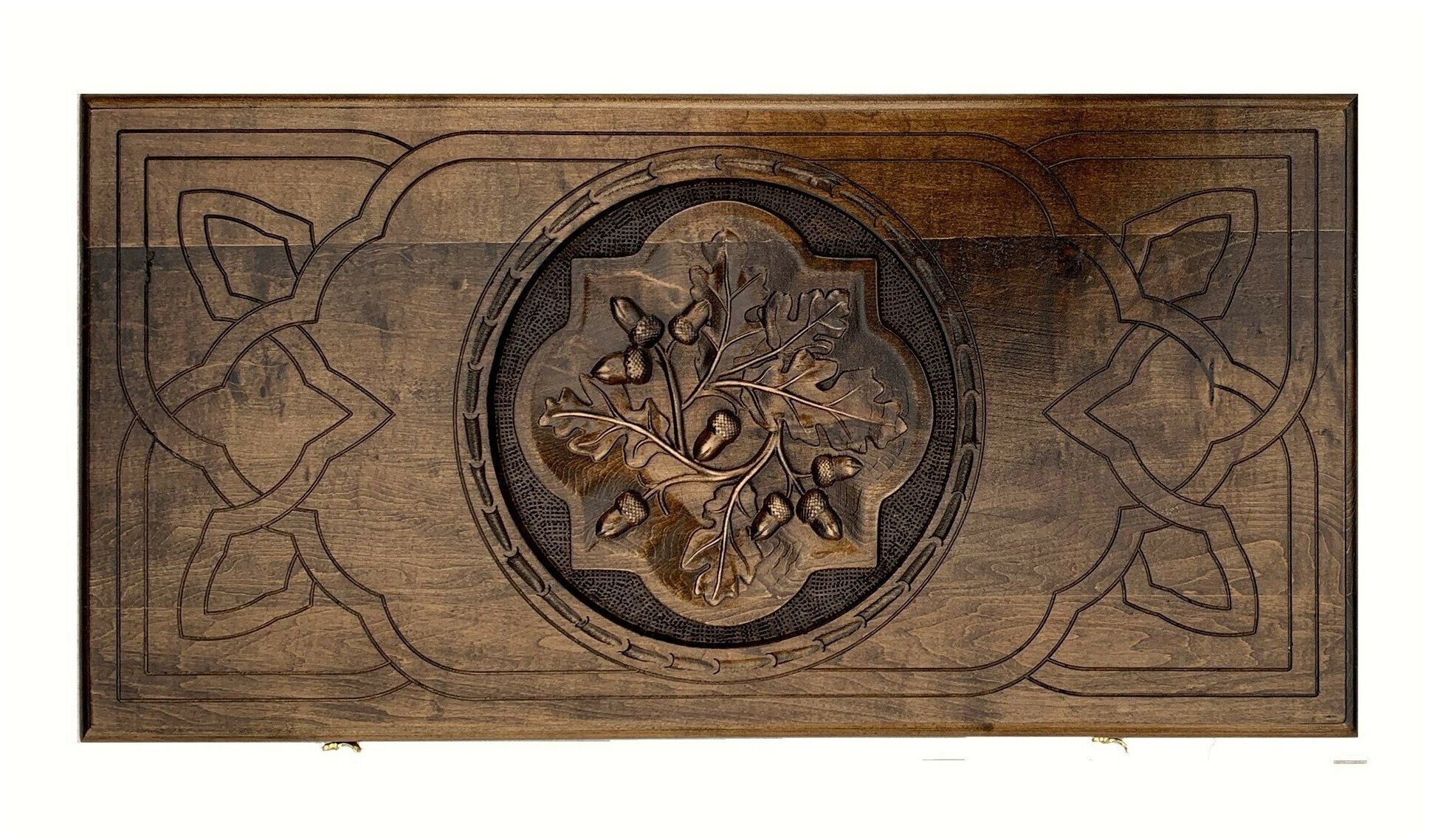 Нарды резные Ветвь дуба, Mkhitaryan подарочные большие деревянные из бука резаные / 60х60 / армянские