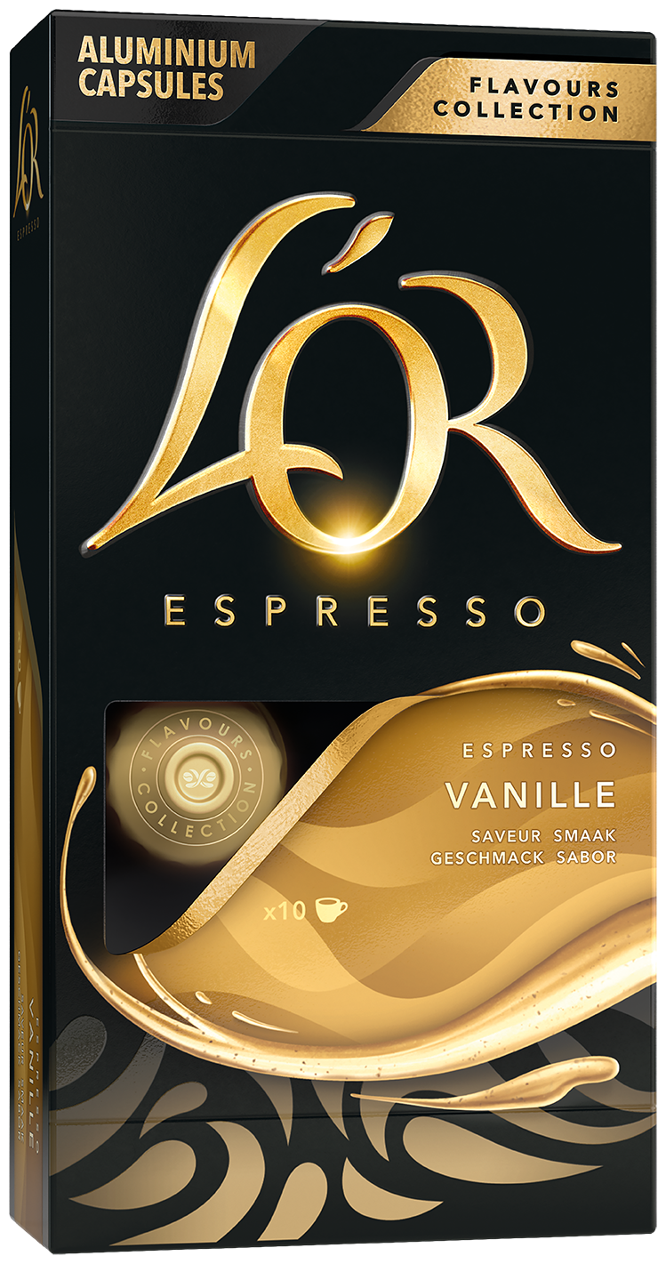 Набор кофе в капсулах L'or Espresso Vanilla с ароматом ванили, для системы Nespresso, 10 упаковок, 100 капсул - фотография № 4