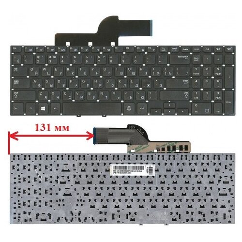 клавиатура для ноутбука samsumg ba75 03095c черная без рамки Клавиатура для Samsumg BA75-04303C черная без рамки