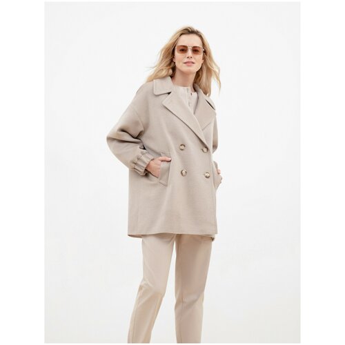 Пальто Pompa, размер 48/170, бежевый пальто pompa размер 48 170 серый