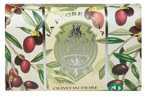La Florentina Мыло твердое Olive Flowers парфюм, 200 мл, 200 г