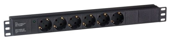 Блок розеток Exegate ServerPro PDU-19H601 6шт, 1U, 19"