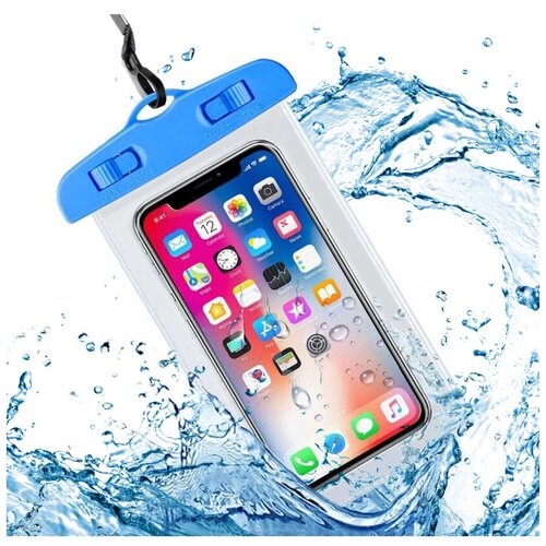 водонепроницаемый чехол на xiaomi iphone samsung Водонепроницаемый чехол для телефона, голубой