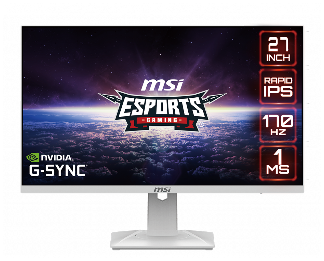 27" Монитор MSI G274QRFW, 2560x1440, 170 Гц, IPS, белый