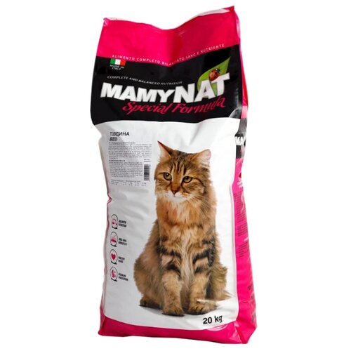 Сухой корм MamyNAT Cat Adult Beef для взрослых кошек, 20 кг.