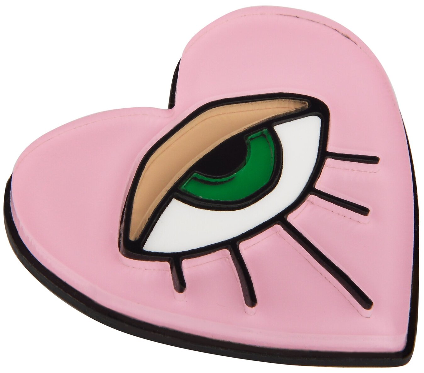 Брошь MONOLAMA, розовый, зеленый — фото 1